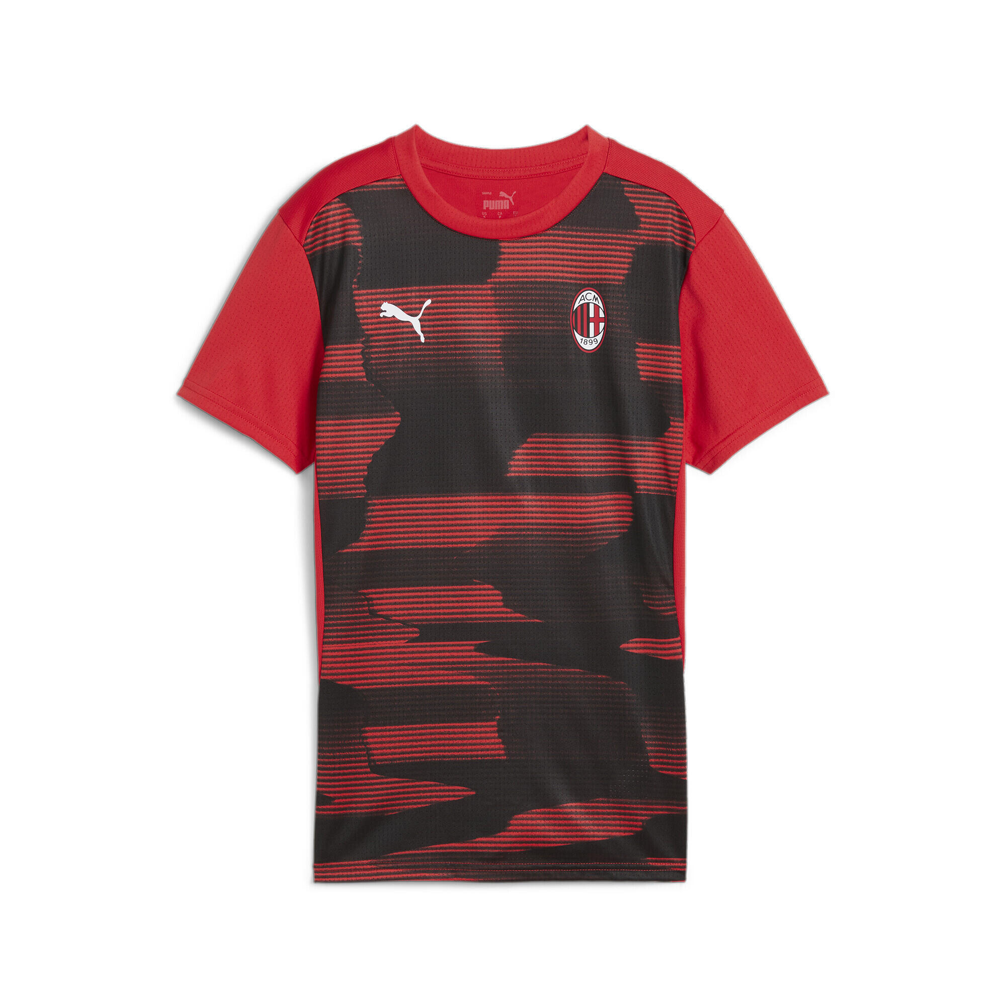 Maglia a maniche corte pre-partita AC Milan da donna PUMA For All Time Red Black |  Puma