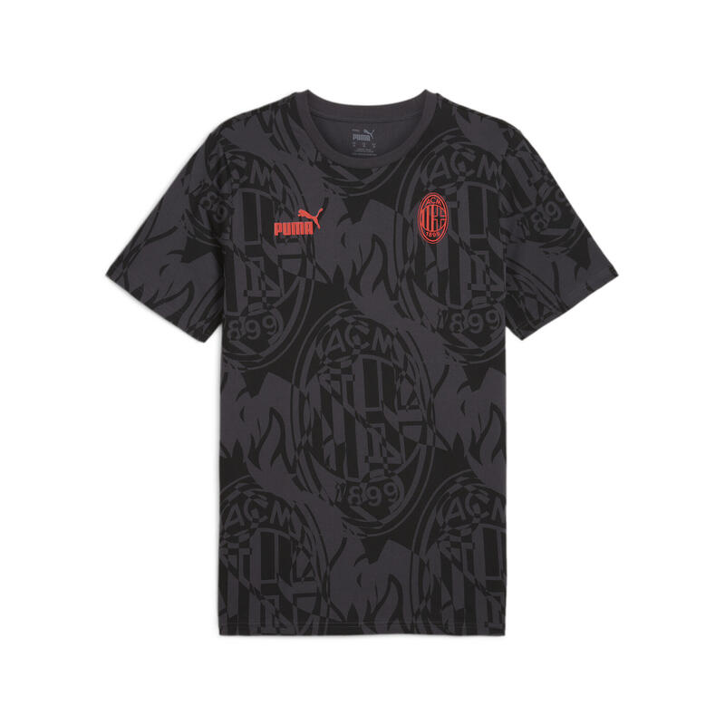 T-shirt à motif all-over ftblCULTURE AC Milan Homme PUMA Black
