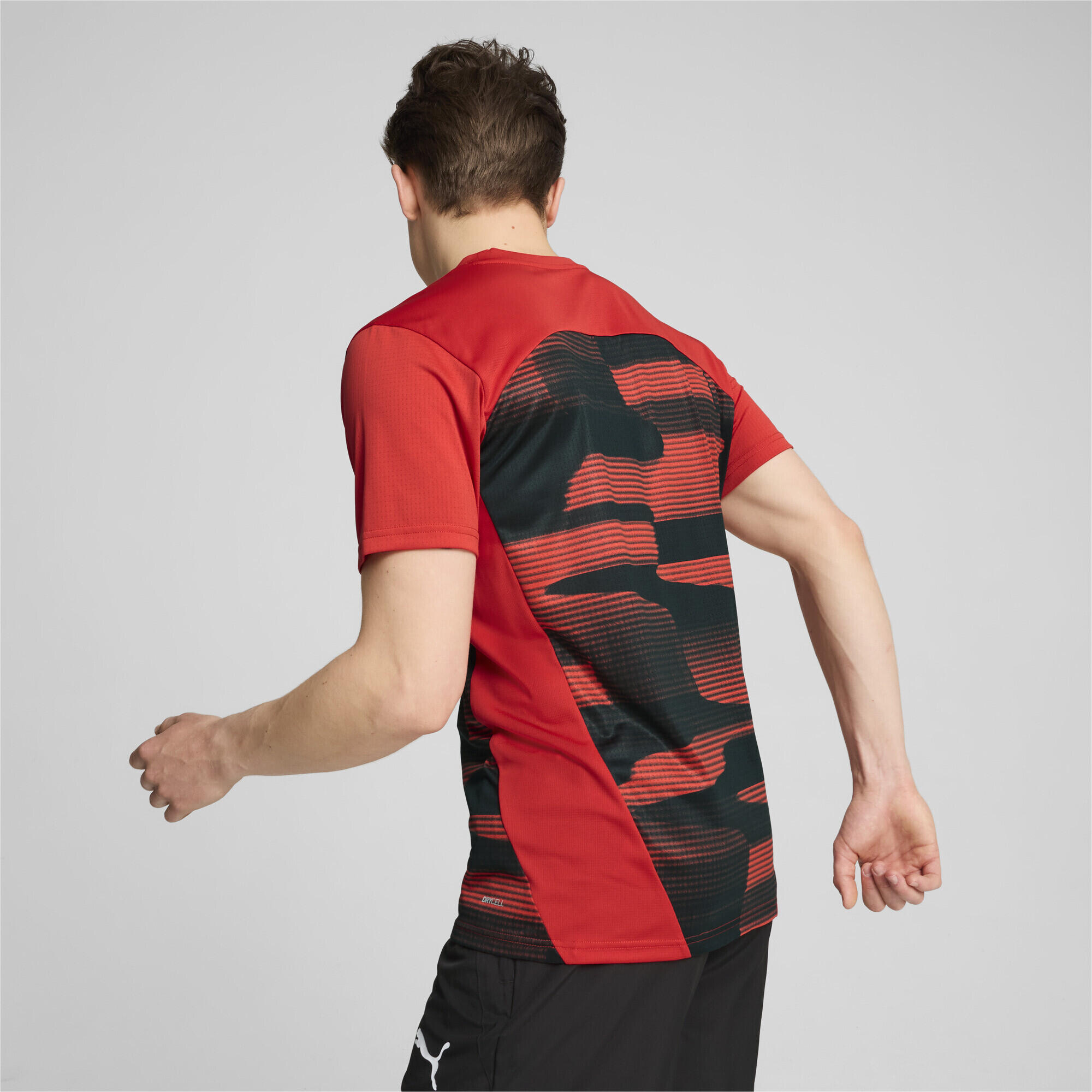 Maglia a maniche corte pre-partita AC Milan da uomo PUMA For All Time Red Black 5/7