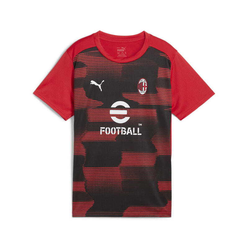 Tricou cu mânecă scurtă înainte de meci AC Milan pentru tineret PUMA