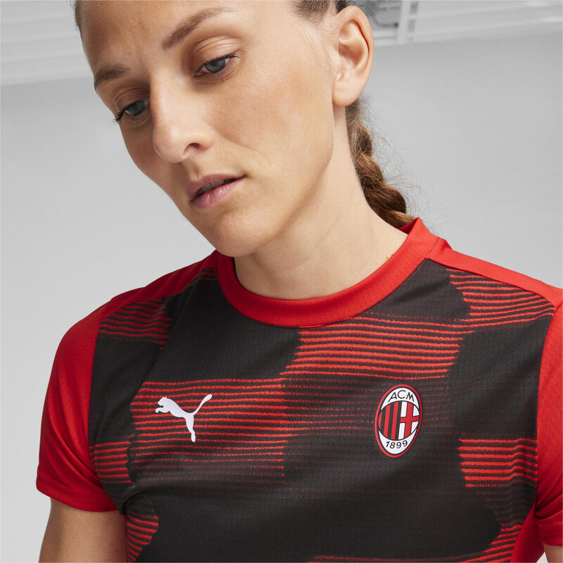 Camiseta prepartido AC Milan de manga corta Mujer PUMA For All Time Red Black