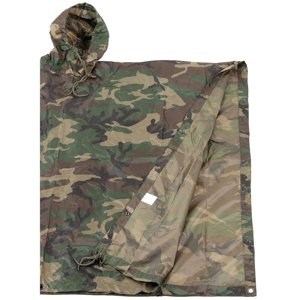 MFH US Poncho Ripstop Woodland 2/4