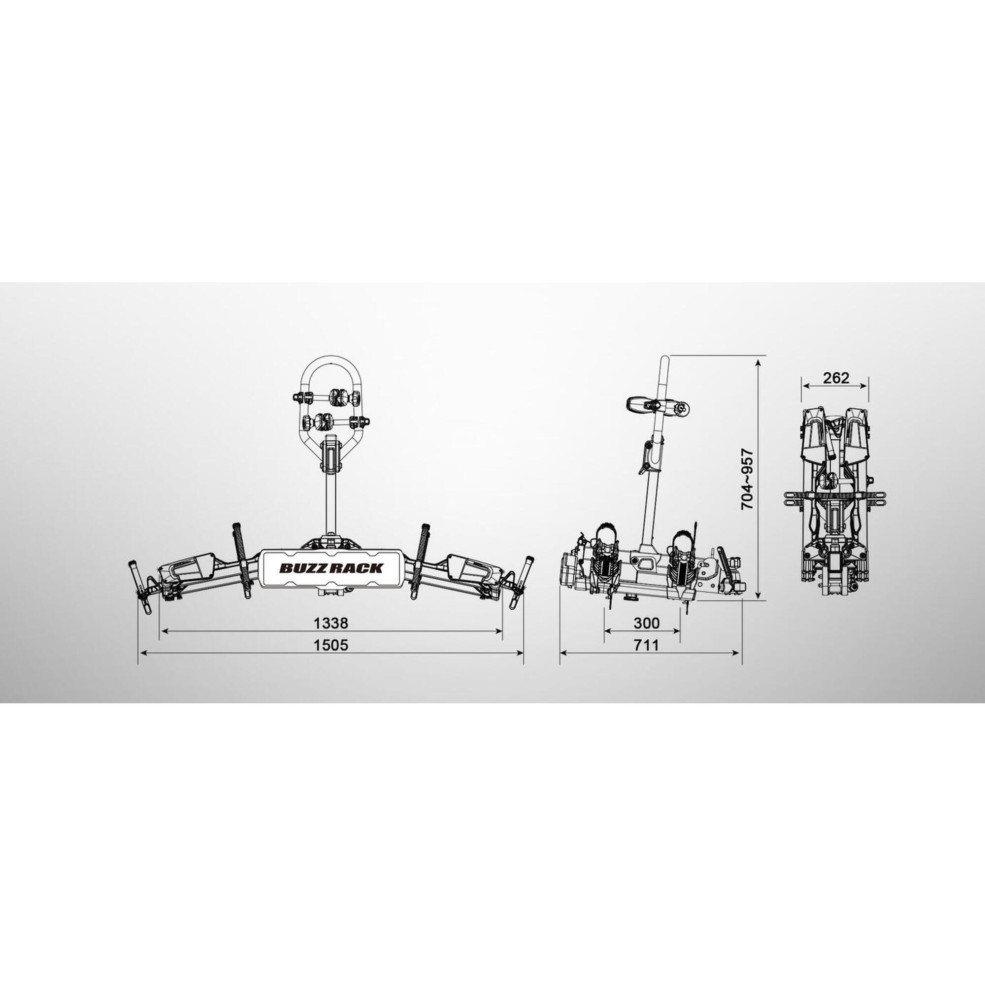 Portabiciclette E-Scorpion 2 - piattaforma pieghevole per 2 EAB