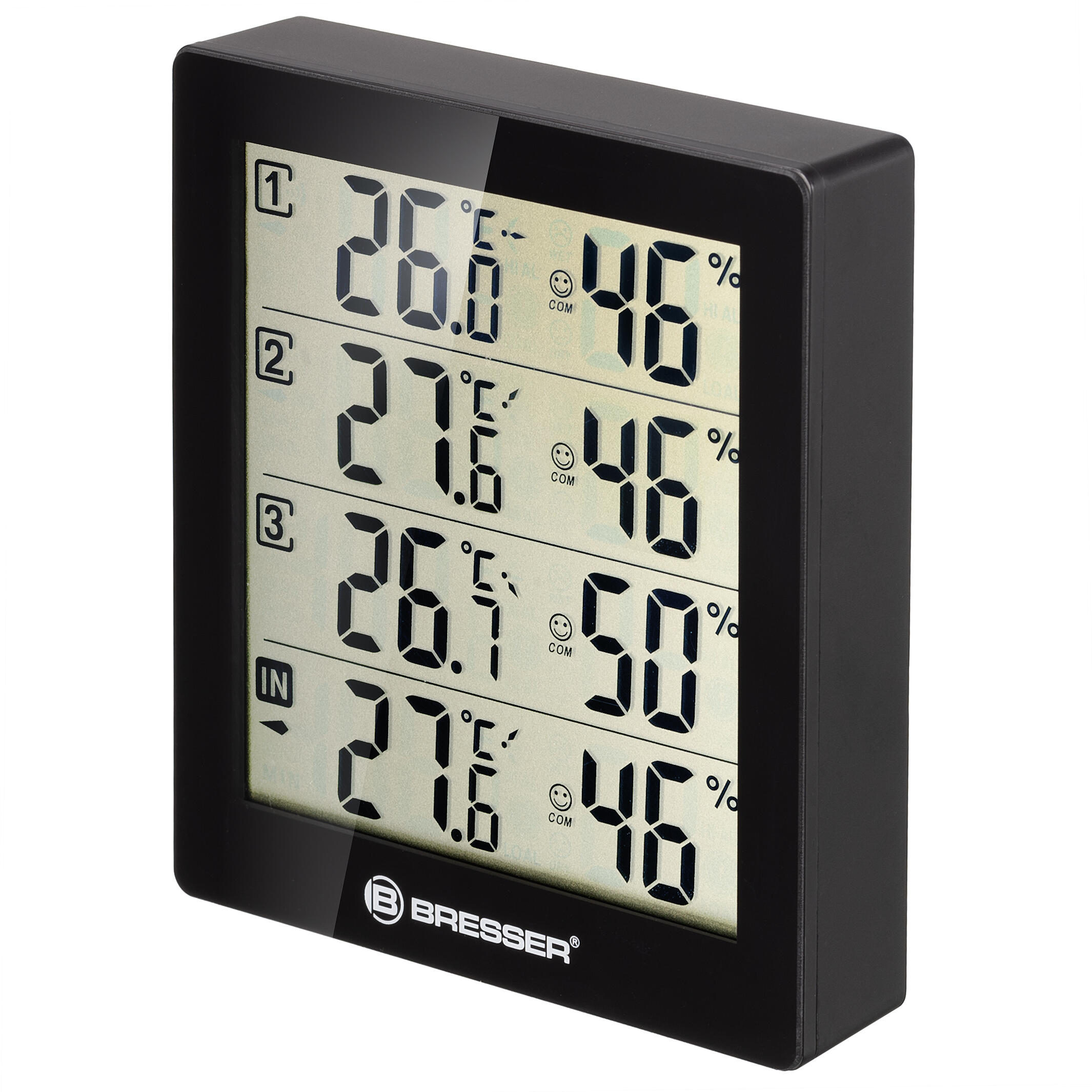 Estacion Meteologica Termometro e Higrometro +3 sensores Bresser - negro 2/6