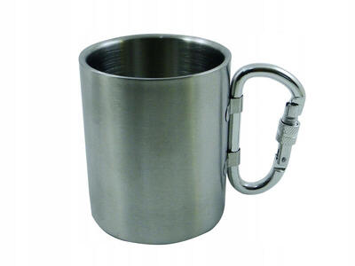 MFH Tasse Edelstahl Karabiner doppelwandig ca. 300ml