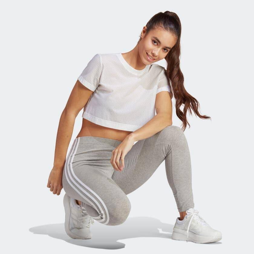 Adidas W 3S HW LG Women Sports Tight Grey -  3