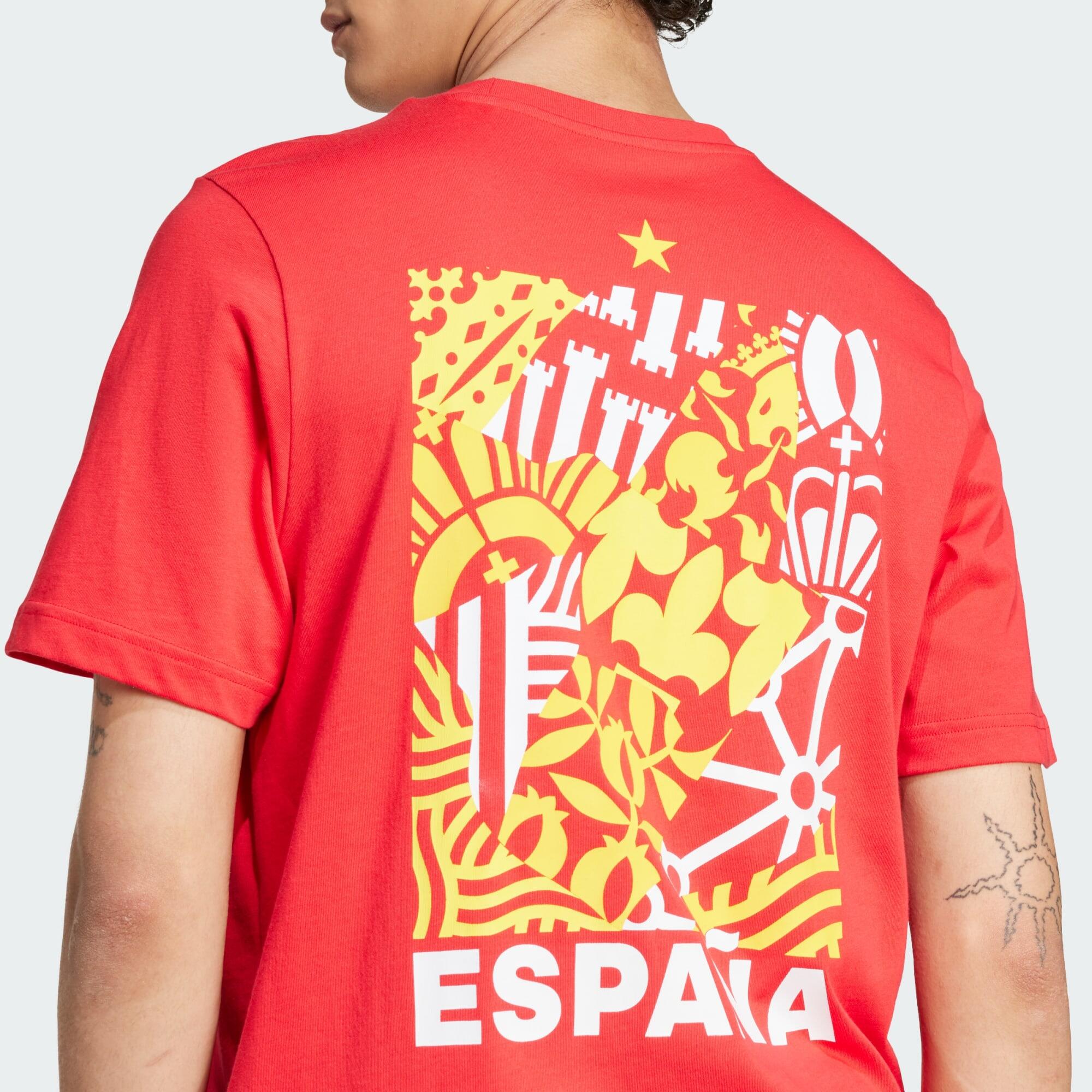 T shirt Football Fan Graphic Spain ADIDAS Decathlon