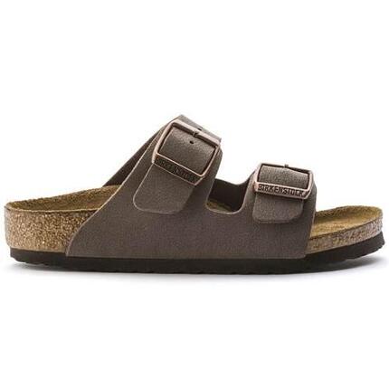 BIRKENSTOCK Arizona Kids Birko-Flor Nubuk Mocha Sandalen Kinder Schmal (0552893)