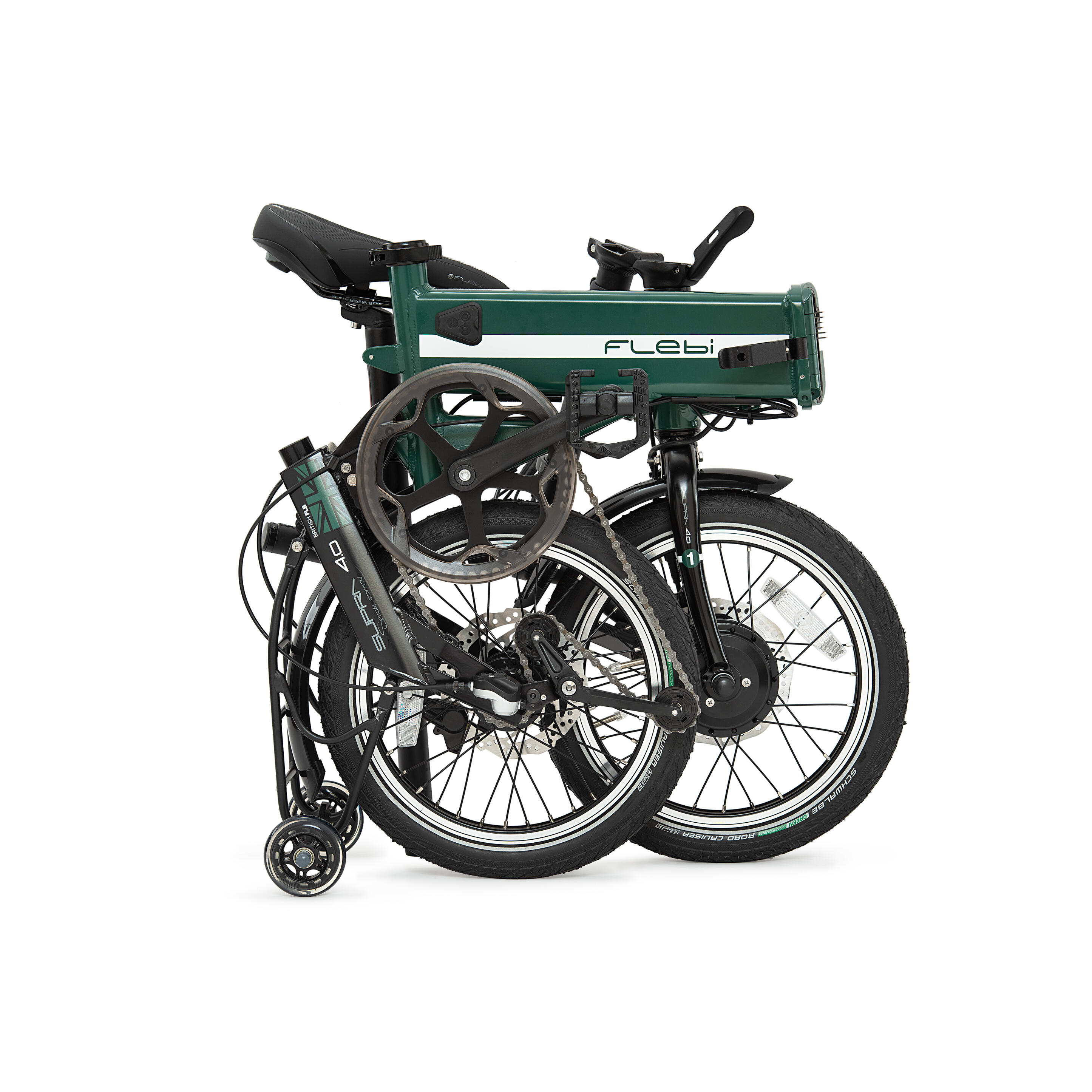 Electric folding bike Supra 4.0 British Green | Wheels 16" | Battery 10.4Ah