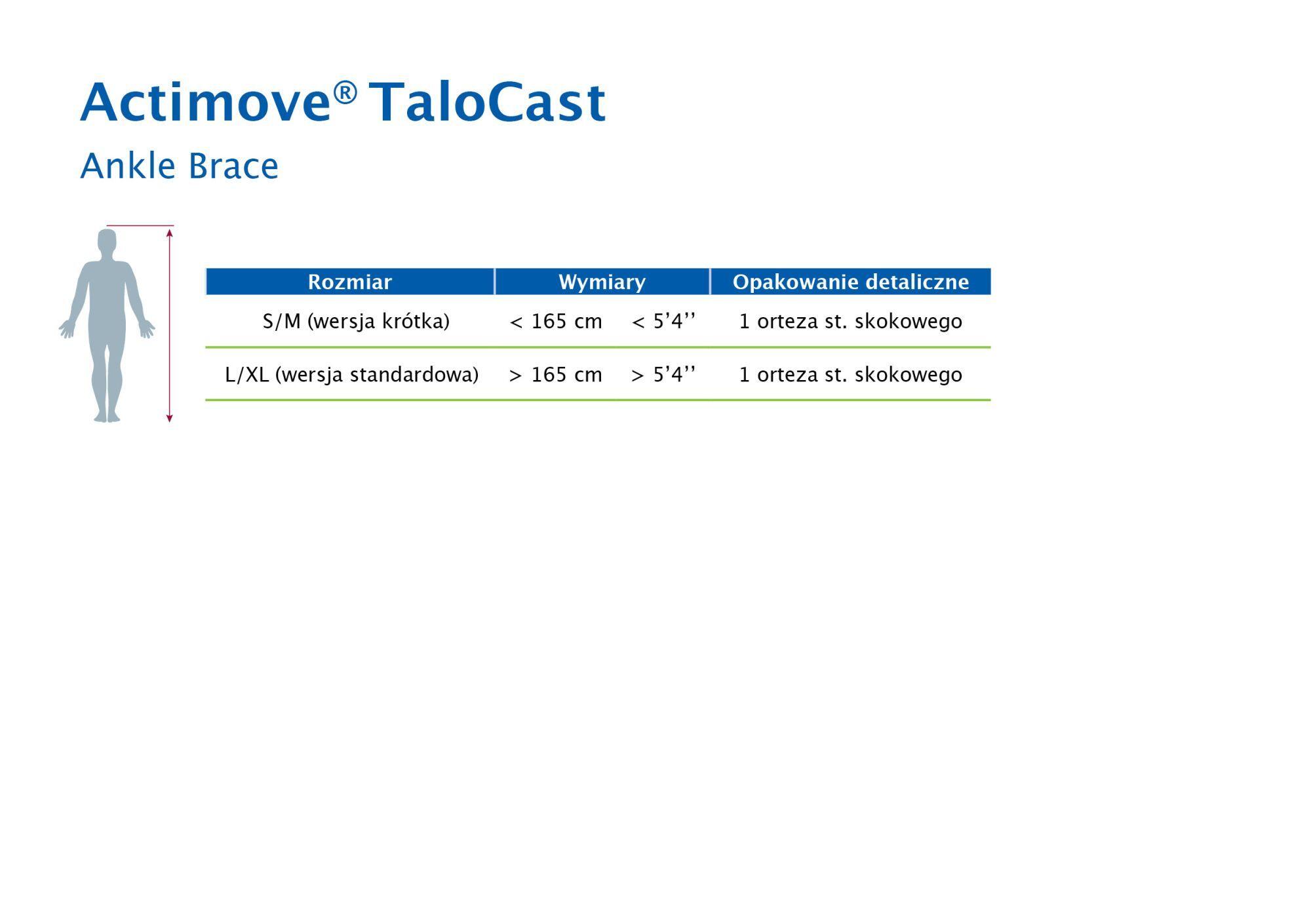 Orteza stawu skokowego Actimove Professional Line Talocast 3/3