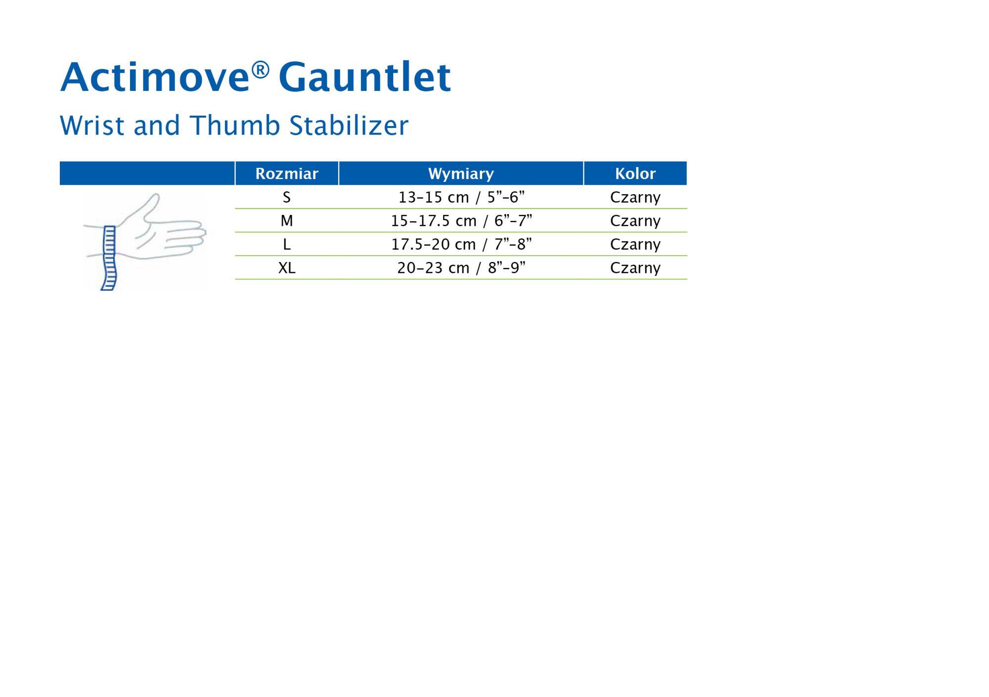 Szyna na nadgarstek Actimove Gauntlet LPPR 3/3