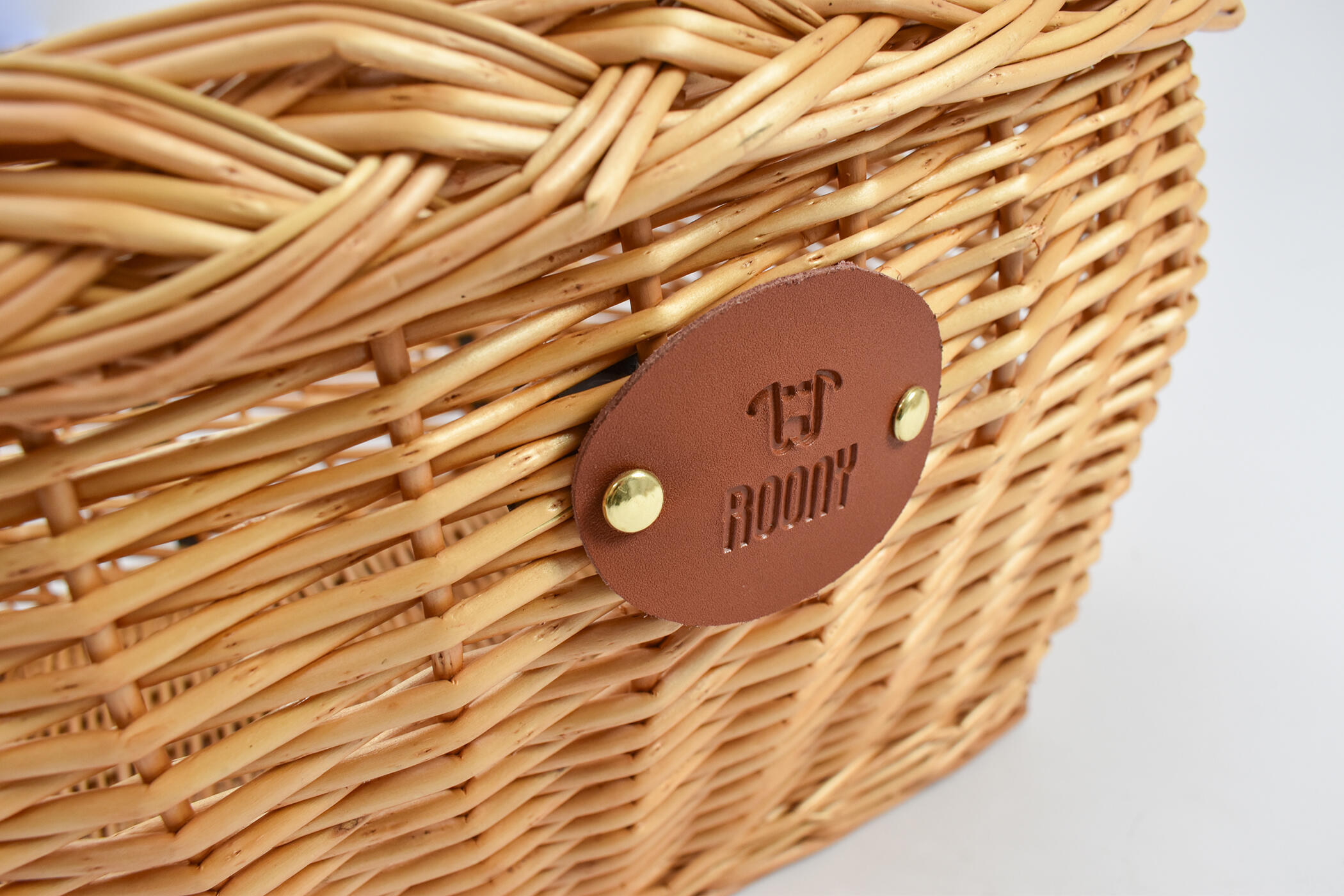 UNUS Garden Piccolo cestino in vimini per biciclette, anteriore sul manubrio, pratico mini cestino per bicicletta per tazza, cellulare o portafoglio in vimini naturale