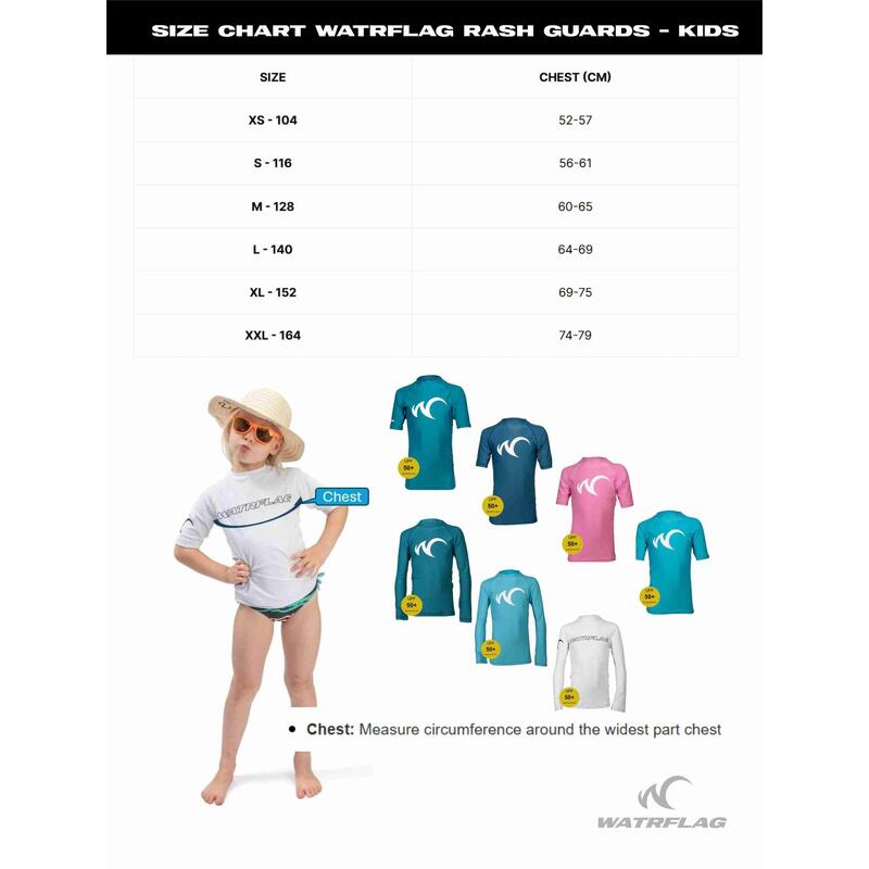 Valencia Rashguard resistente a los rayos UV - Niños - Watershirt UPF50+