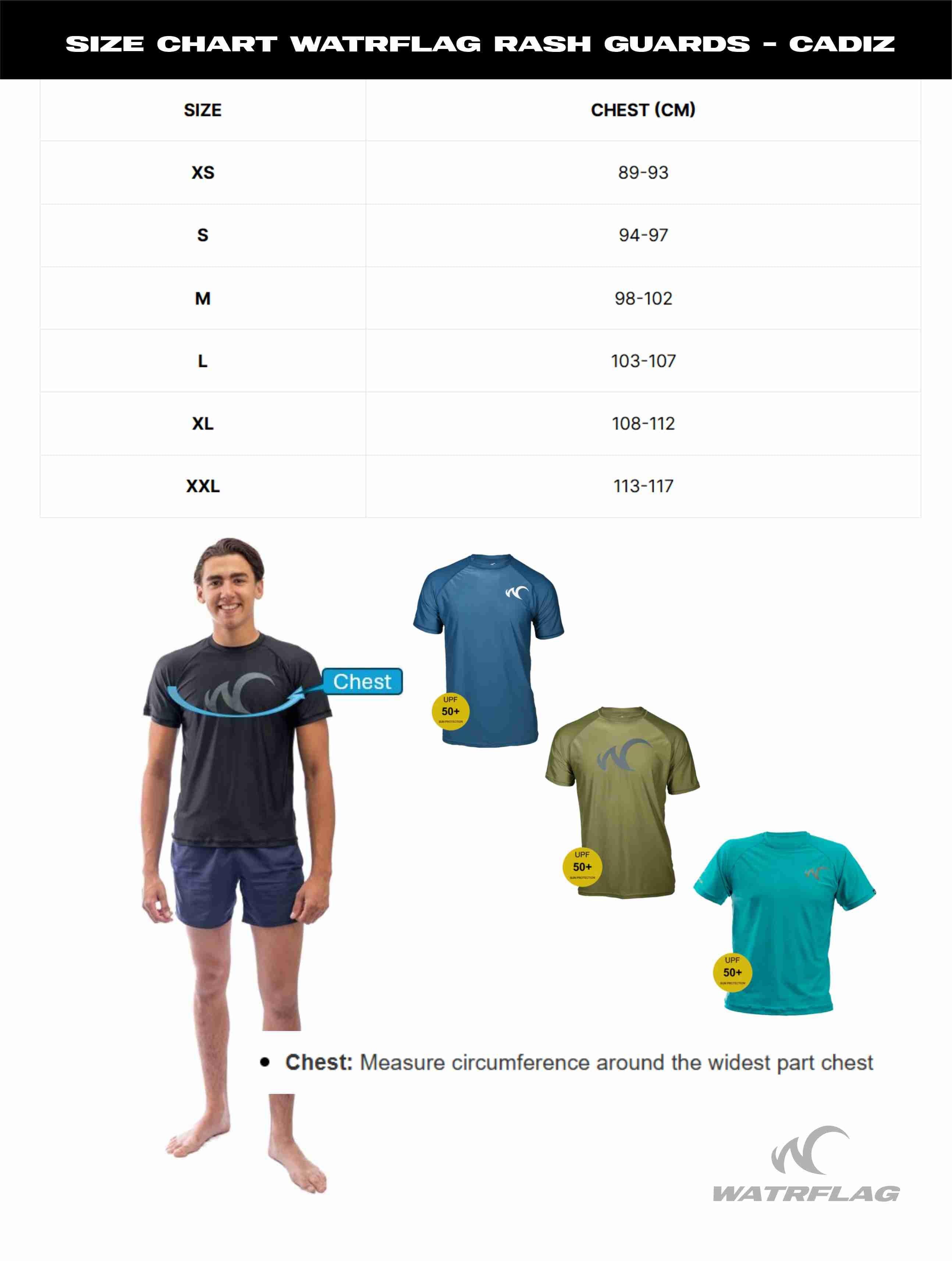 T-SHIRT Cadiz Regular fit Rashguard résistant aux UV - Hommes - UPF50+ 4/7
