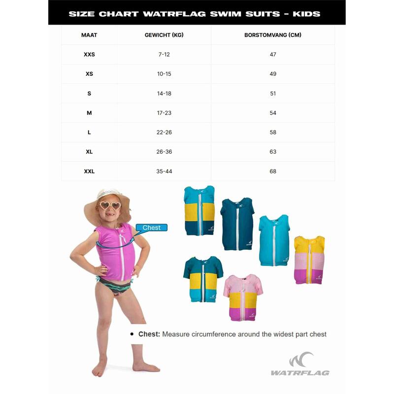 Biarritz SWIMVEST - UV werend zwem/ drijfvest - Kinderen - Neopreen/Lycra