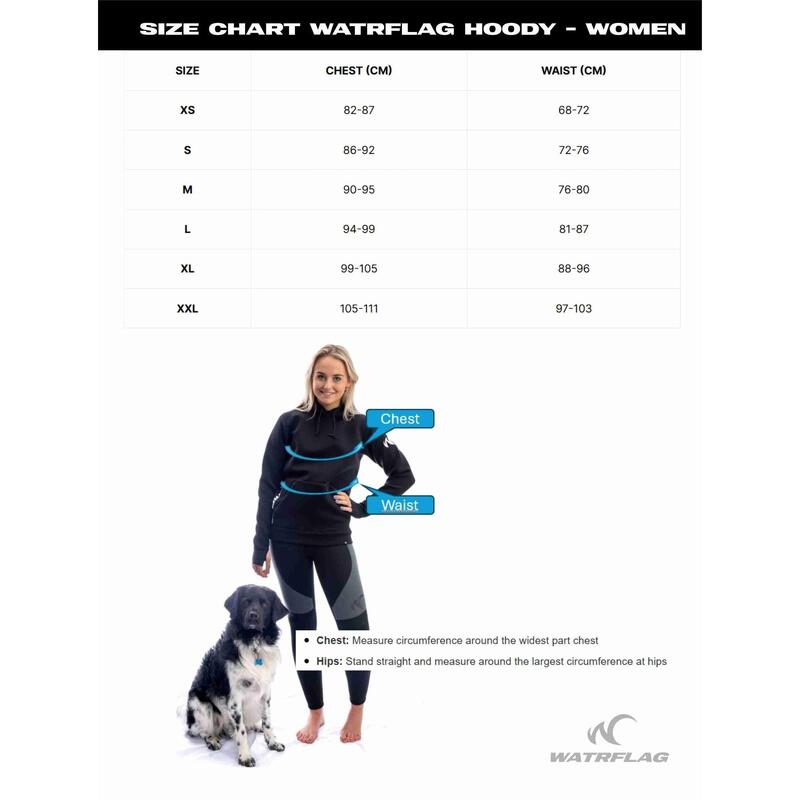 Ipanema Neopreen Hoodie - Dames - Zwart - Voor Allround Watersport