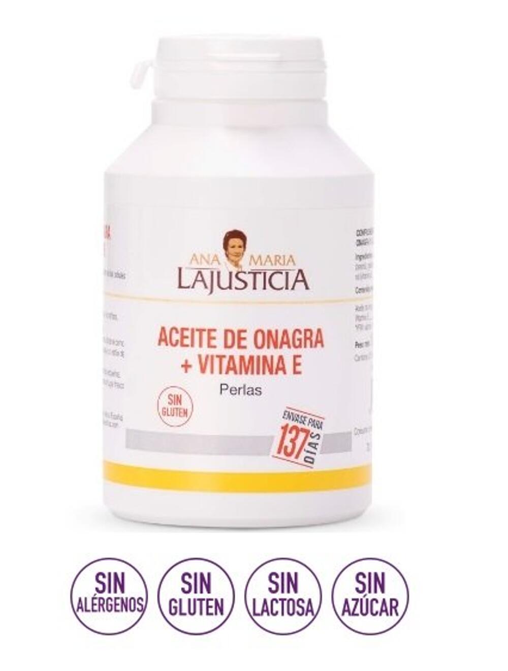 LA JUSTICIA Óleo de Prímula à noite com Vitamina E ANA MARIA LA JUSTICIA