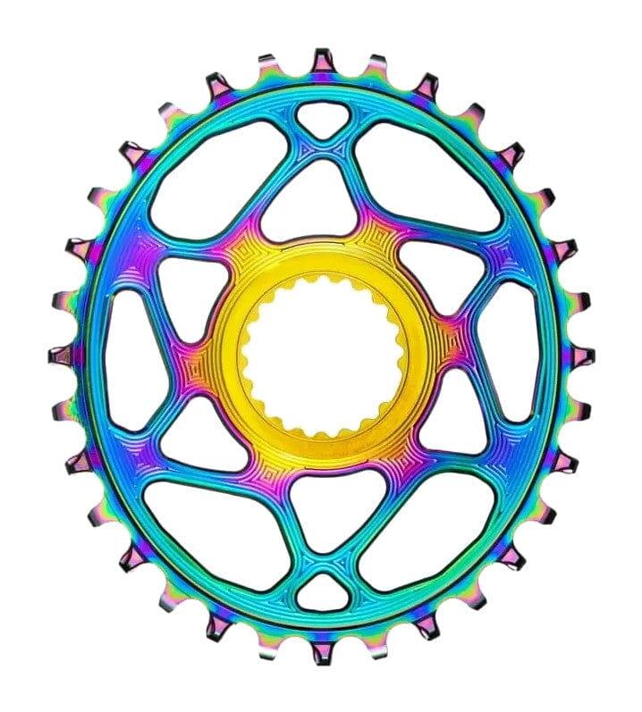 AbsoluteBLACK Oval Premium Shimano XTR Chainring Rainbow 30T