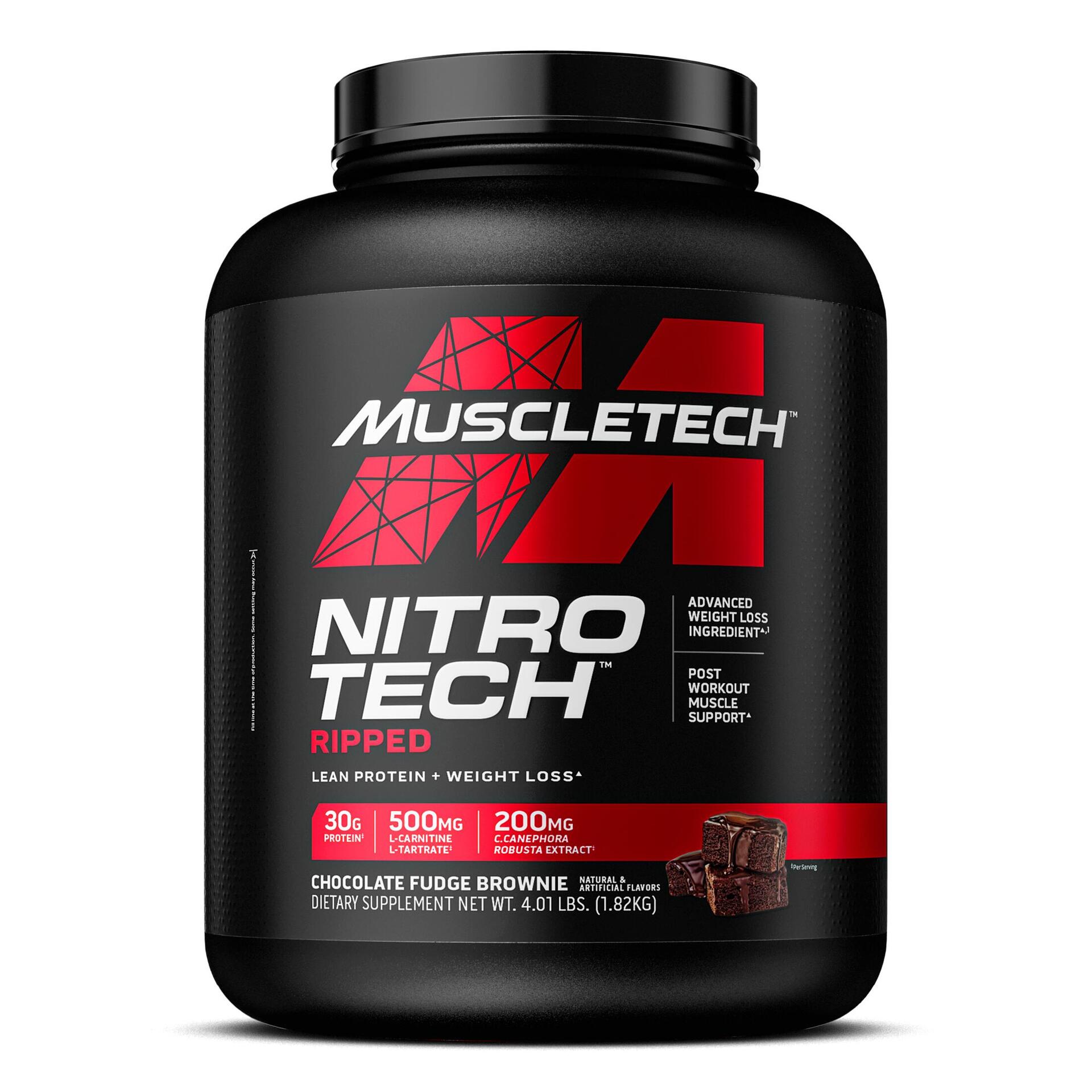 Muscletech Ripped MuscleTech NitroTech Ripped (4lbs) - Chocolate Fudge Brownie