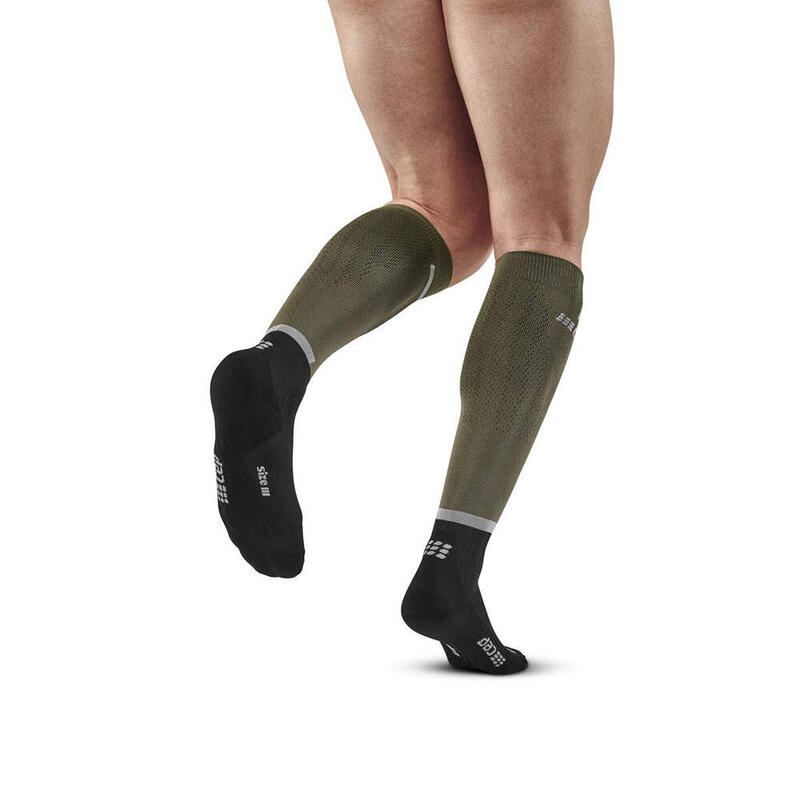 The Run Socks V4 Tall 男士跑步壓力襪 (一對) - 橄欖綠