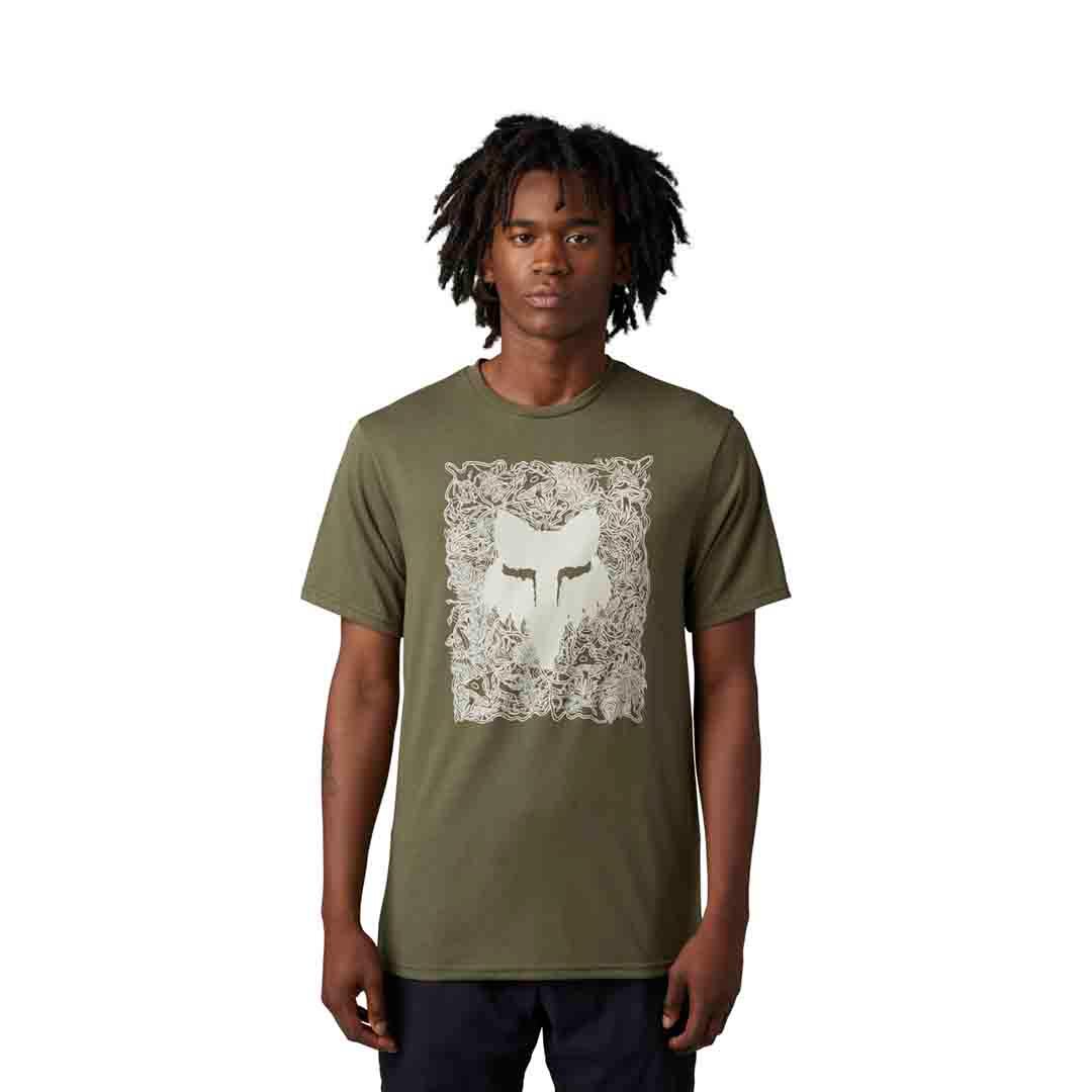 Fox AUXLRY SS Tech Tee Olive Green