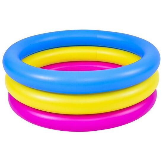 SunClub Planschbecken aufblasbarer 3-Ring Baby Pool Ø 76x25 cm