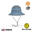 UPF50+ Solar Bucket Sun Hat - Bluestone