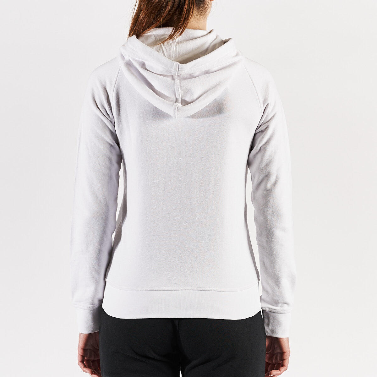 Felpa da donna in cotone bianco da palestra 4/6