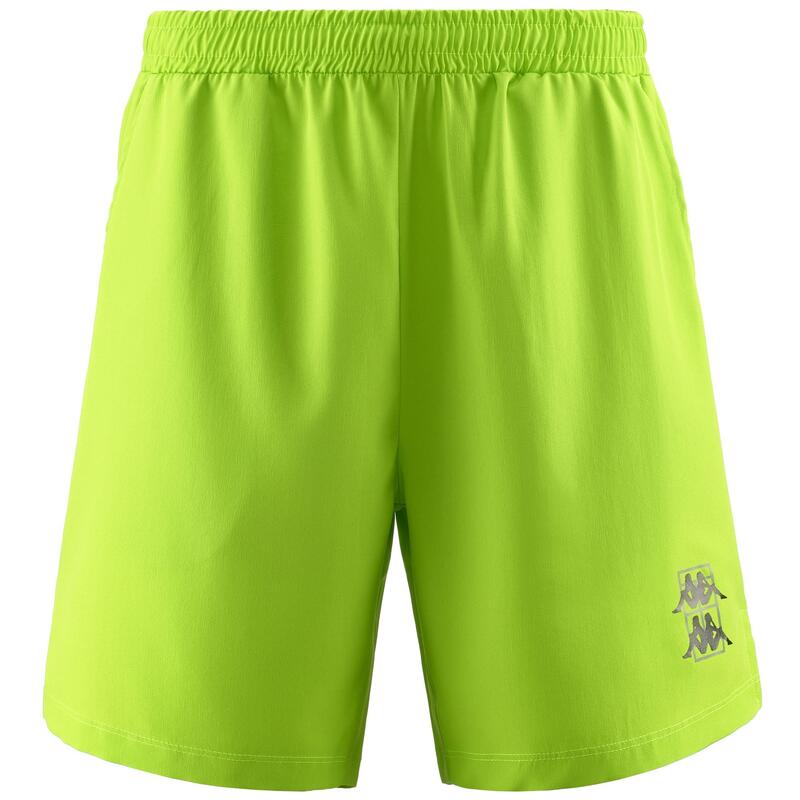 kappa pantaloncini da uomo in poliestere verde da padel