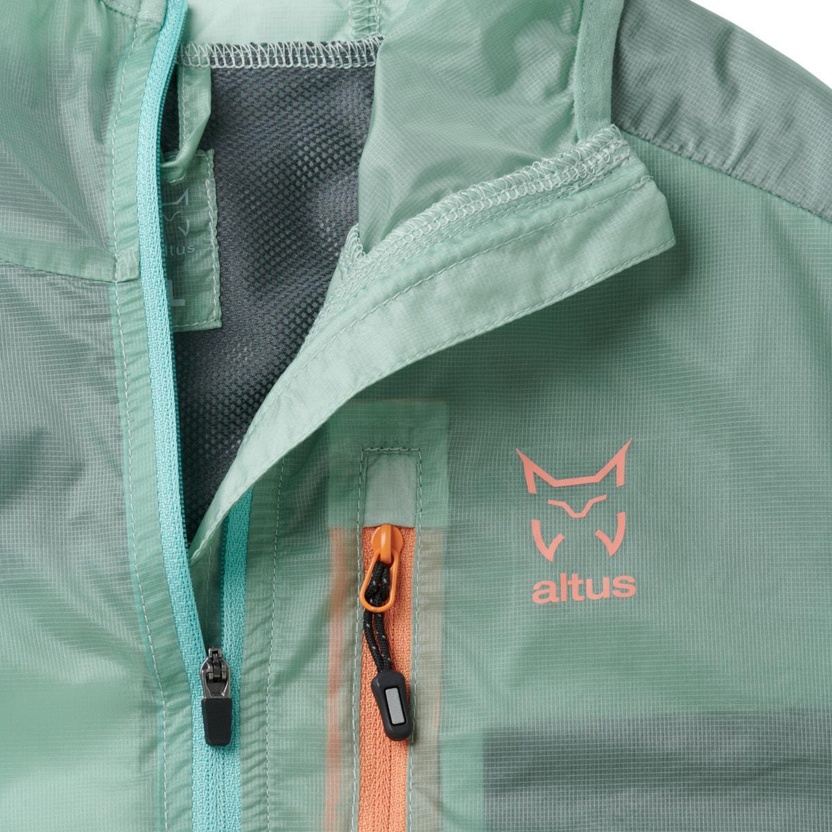 Chaqueta Senderismo en la naturaleza Mujer ALTUS  RORAIMA BLUE cortavientos 3/4