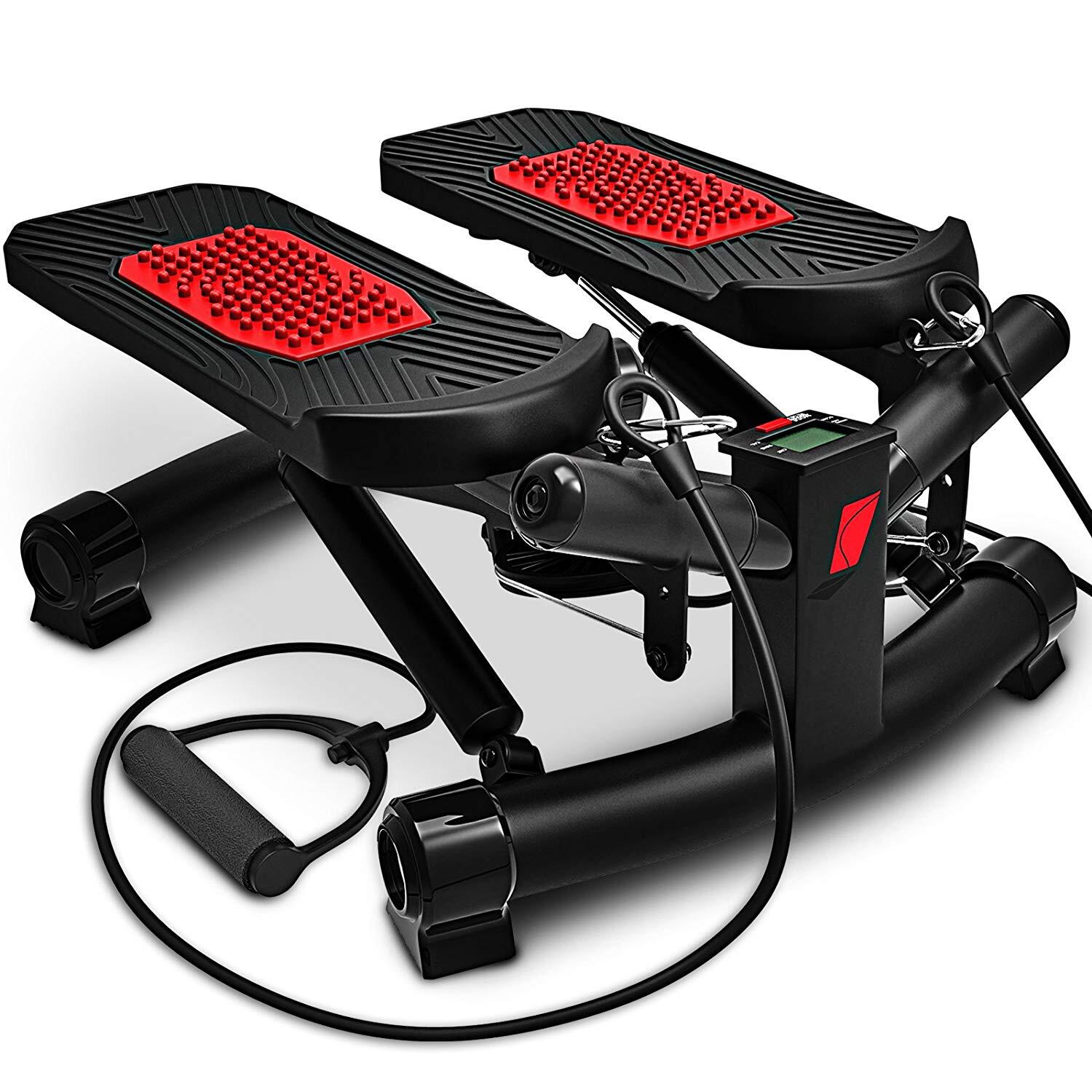 STX300 Twister Stepper mit Power Ropes, Drehstepper mit Multifunktions-Display 1/8