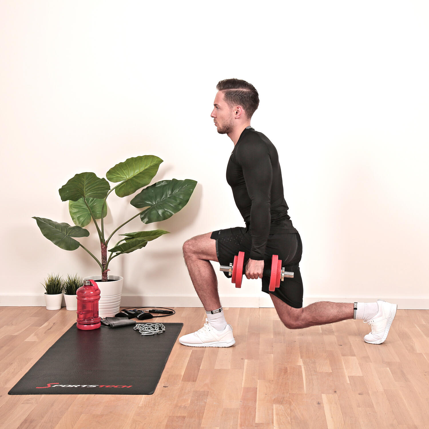 Sportstech AH300_20 Ensemble d'Haltères 2en1 + barre d'extension | 20 et 30 kg 5/7
