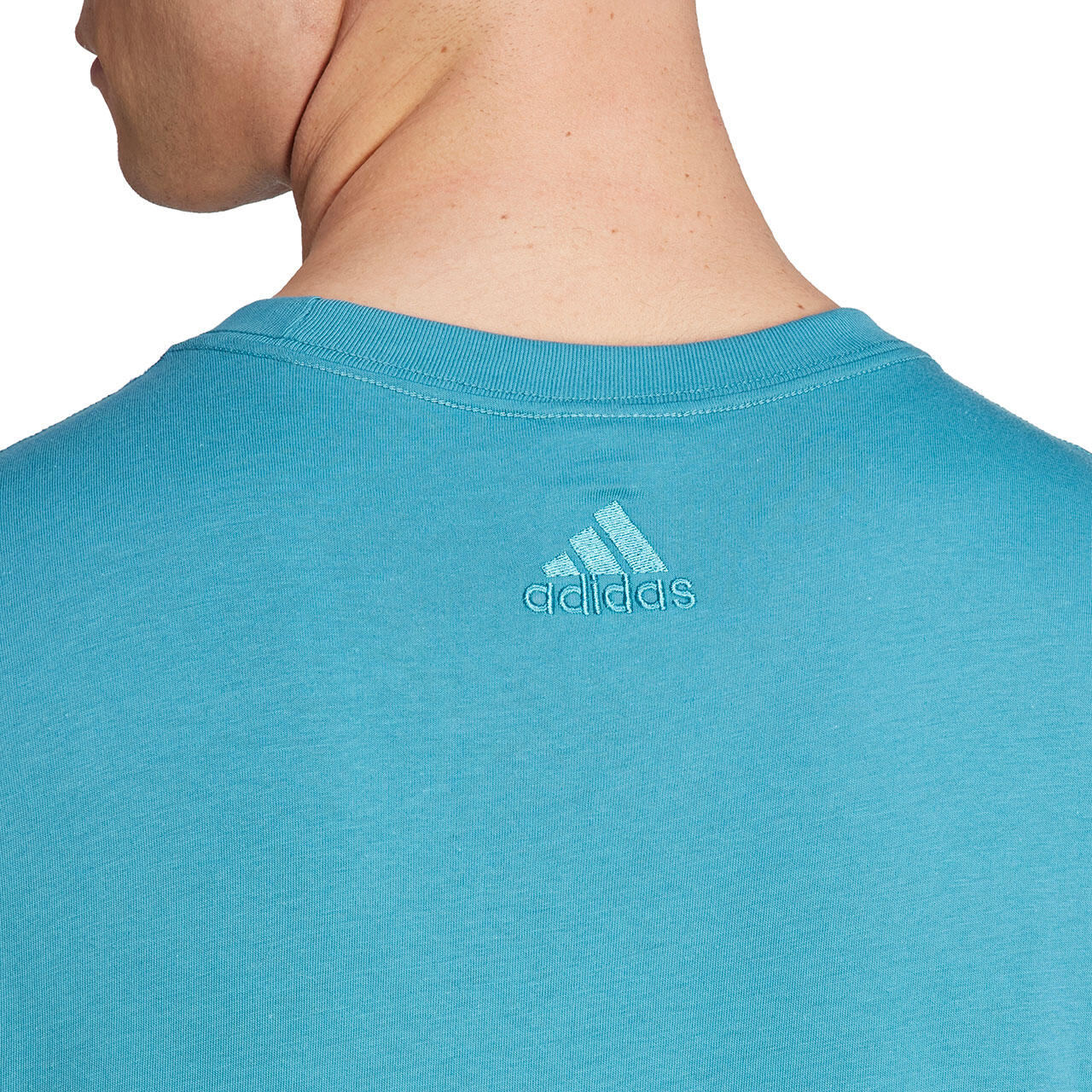 T-shirt avec logo brodé linéaire en jersey Essentials 6/6