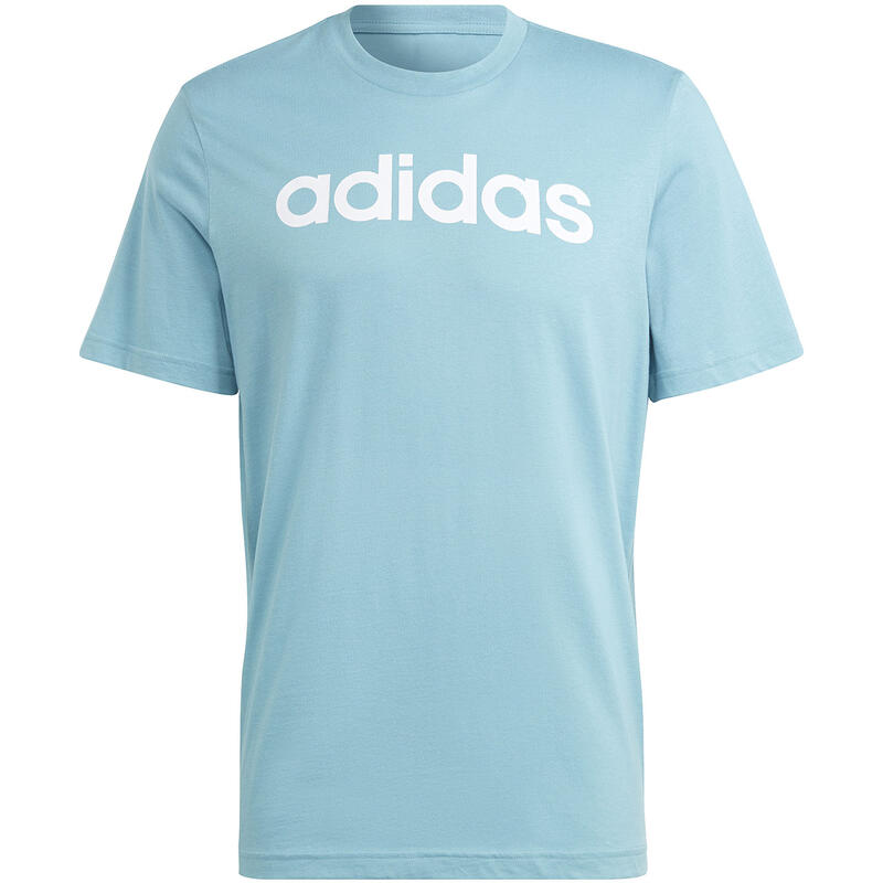 Koszulka męska adidas Essentials Single Jersey Linear Embroidered Logo Tee