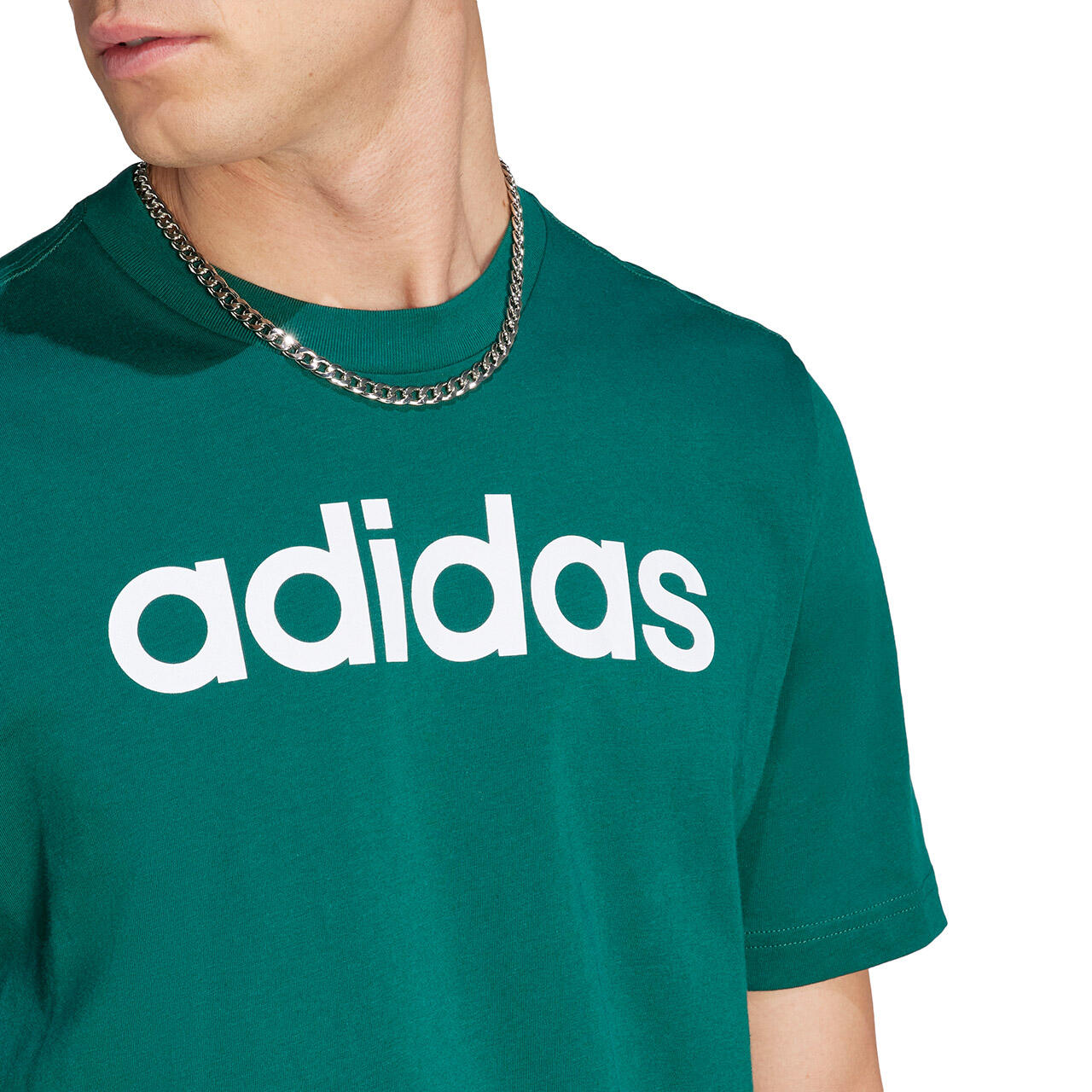 T-shirt avec logo brodé linéaire en jersey Essentials 6/6