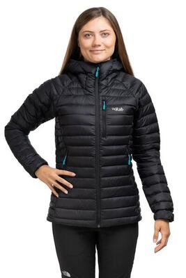 Giacca piumino donna Rab Microlight Alpine Long Women nero S