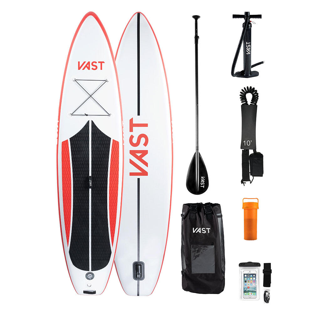VAST Flare 11'6" Sport Touring iSUP - White/Black/Red