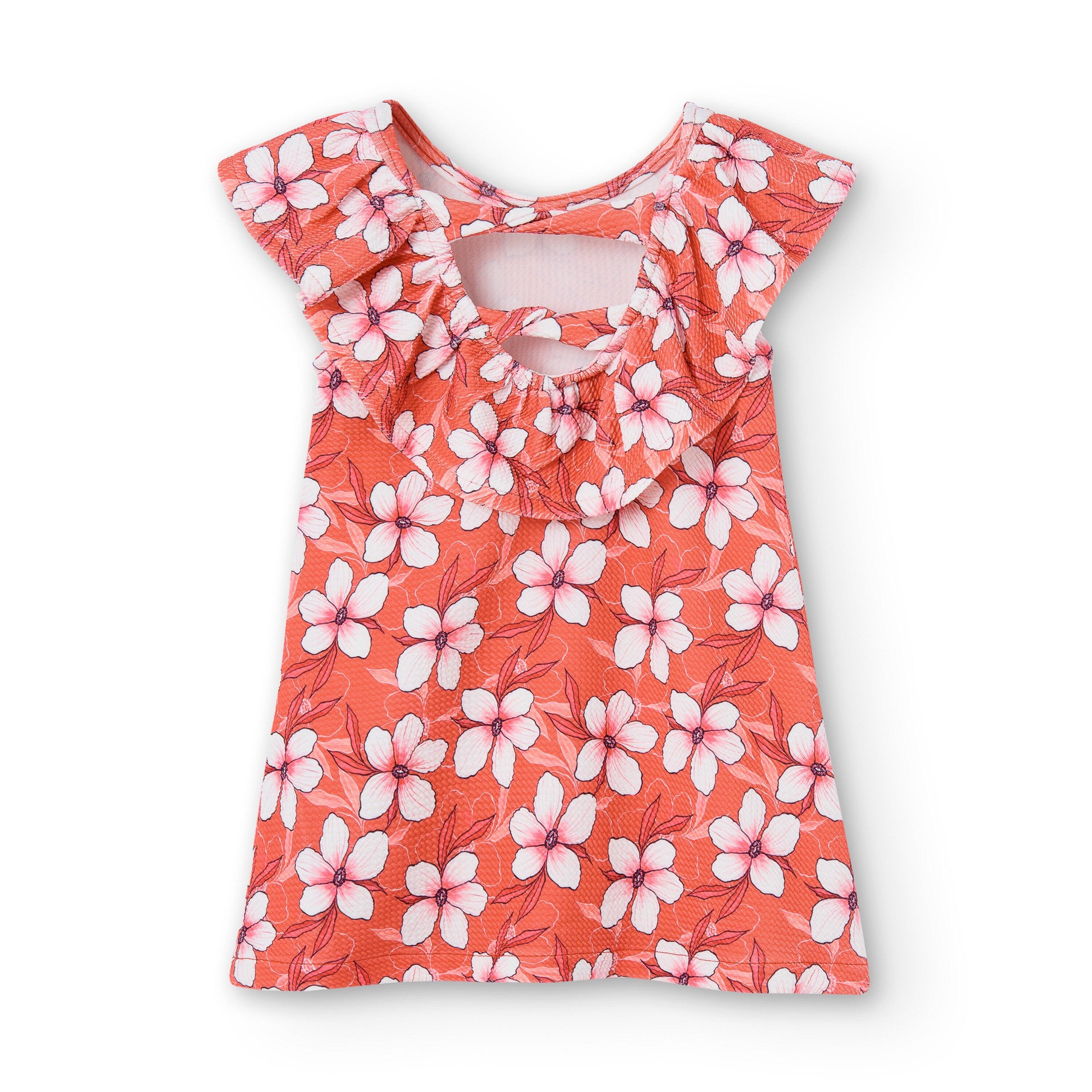 Vestido de niña estampado flores 3/5