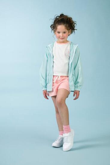 Parka de niña aguamarina
