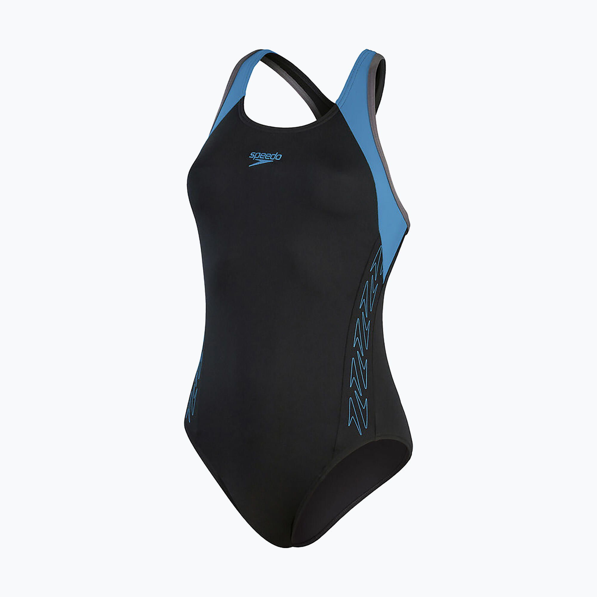 Badeanzug für Damen Schwarz/Blau 4/6