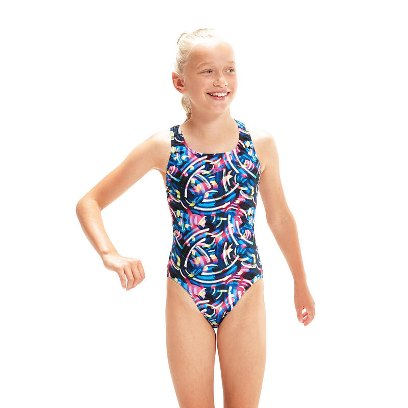 Maillot de bain une pièce Speedo Digital Allover Leaderback pour enfants