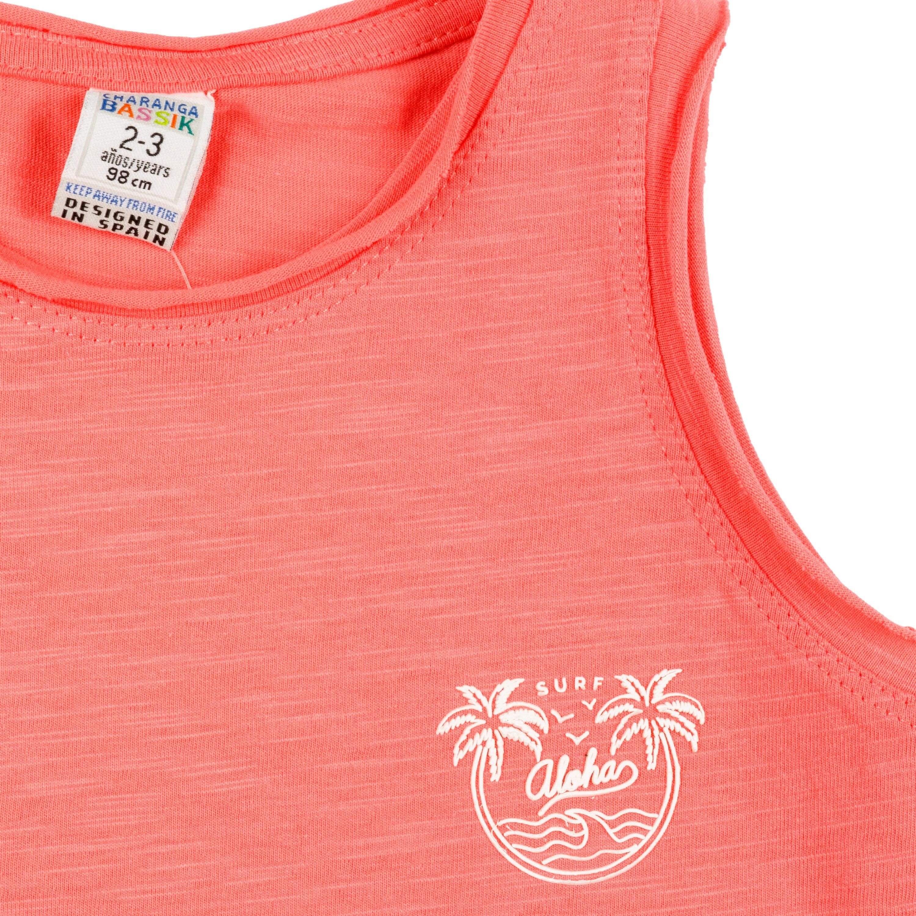 Camiseta sin mangas niño coral Aloha - Charanga 3/5