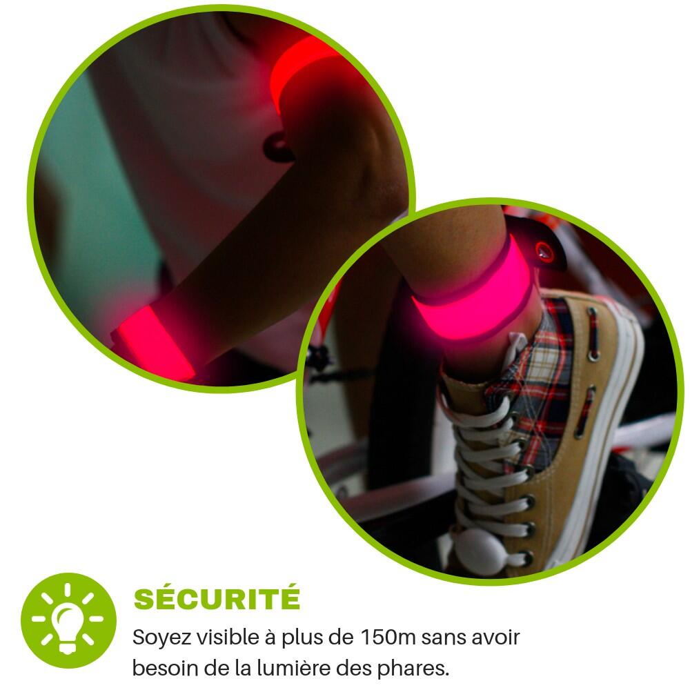 ILLUMIN8 O Brassard lumineux LED pour running/vélo - Orange 5/5