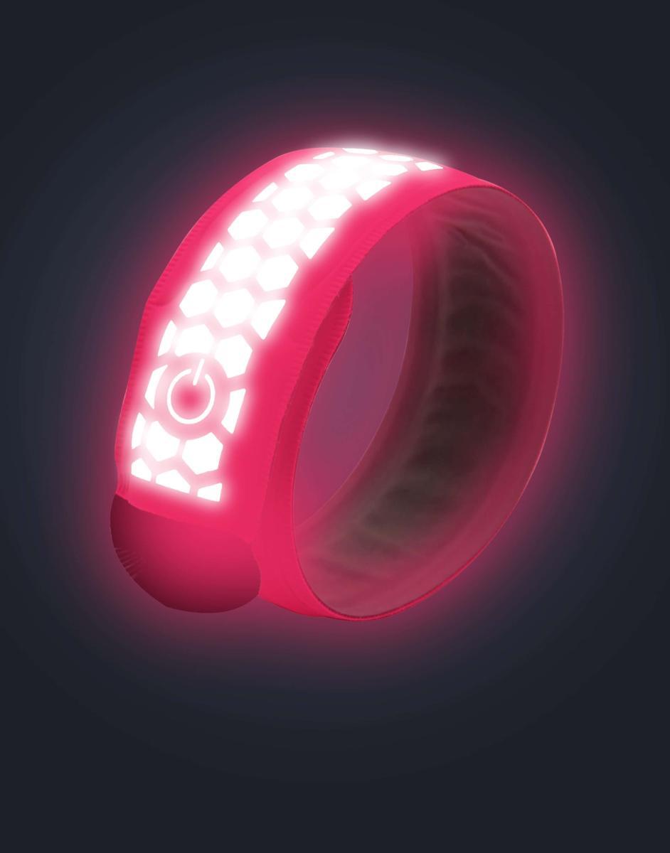 ILLUMIN8 R Brassard lumineux LED pour running/vélo - Rose 2/5
