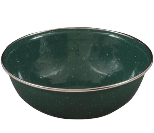 Highlander Deluxe Enamel Bowl Green 2/2