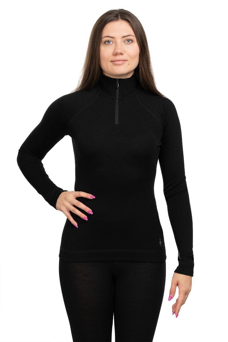 SMARTWOOL Hemd Smartwool Classic Thermal Merino Base Layer 1/4 Zip Women Black