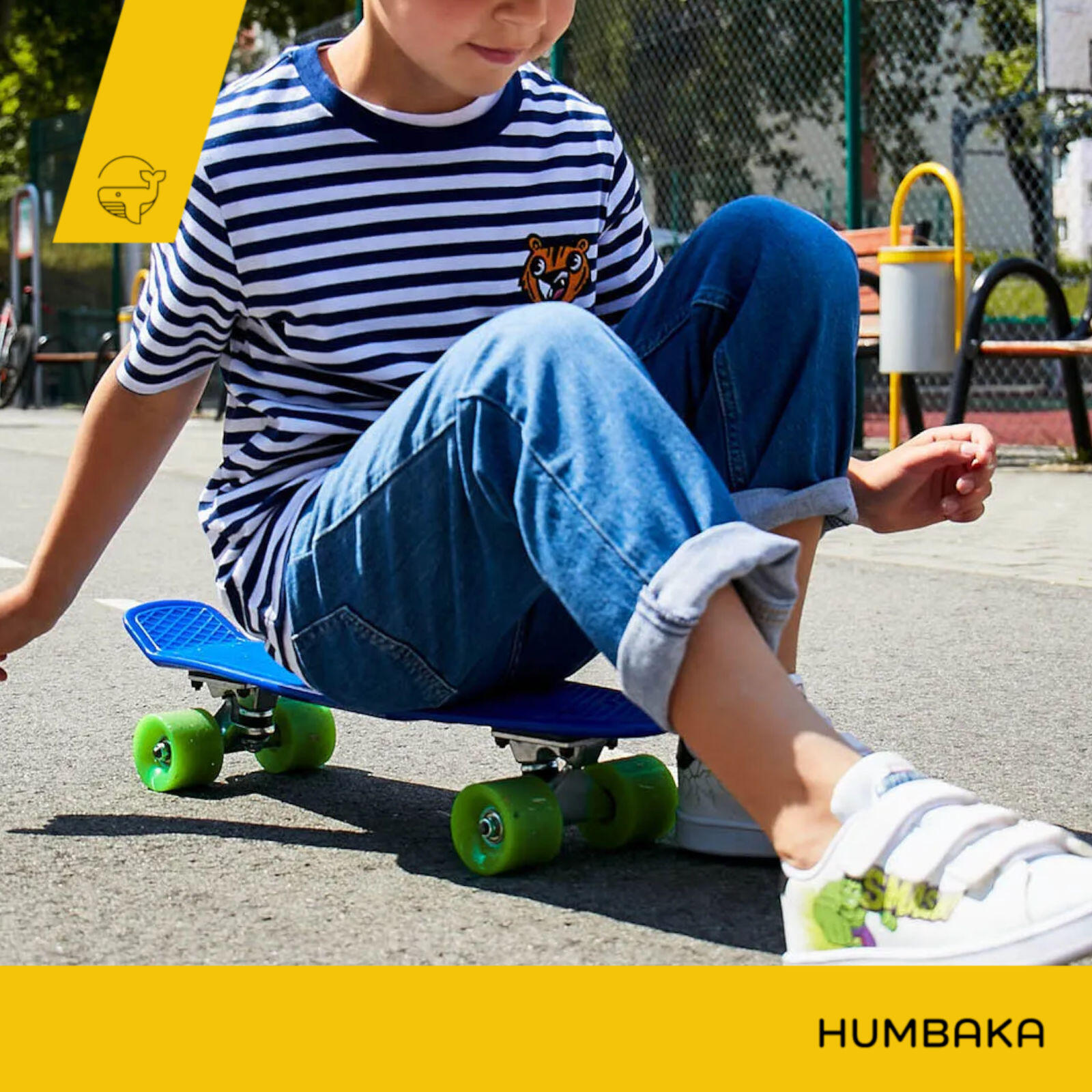 Skateboard per bambini con balena megattera 5/7