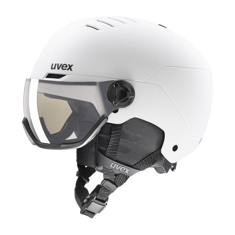 UVEX Wanted Visor Pro V skihelm wit mat/variomatc smoke 54-58 cm