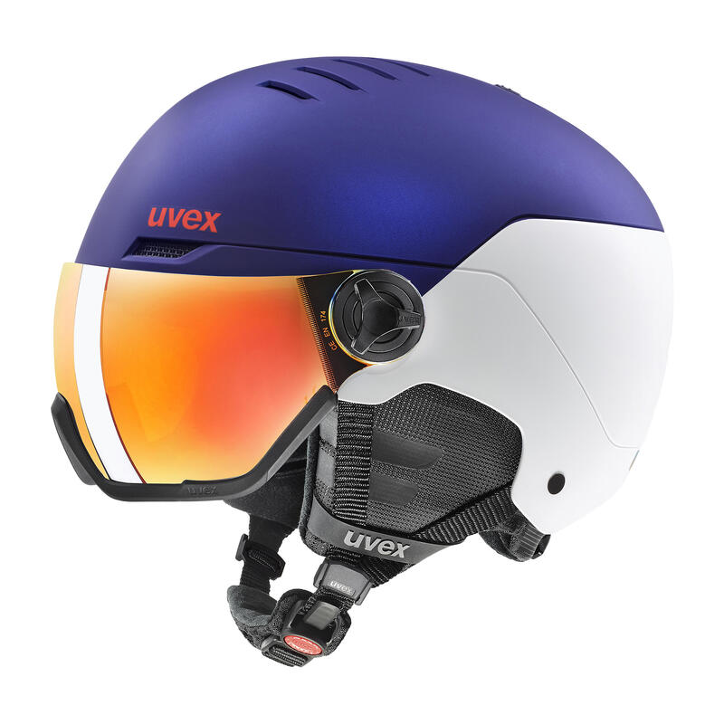 Kask narciarski UVEX Wanted Visor purple bash/mirror red smoke 54-58 cm