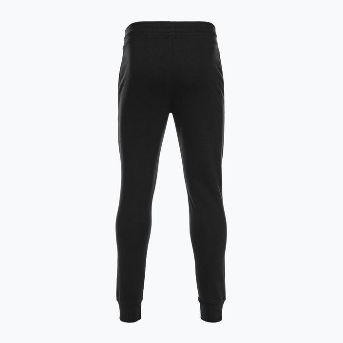 Pantaloni fotbal bărbați Tapered French Terry, negri